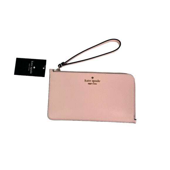 Kate Spade Lucy Bicolor Small L Zip Wristlet (Blossom Pink) - Picture 1 of 4
